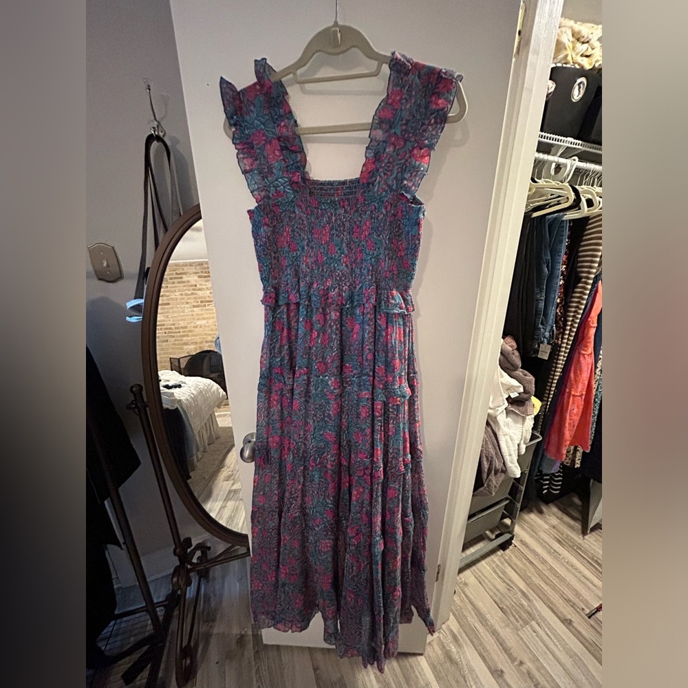 Flowy and floral maxi dress